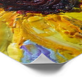 黄色ひまわりファインアートポスター ポスター (角)