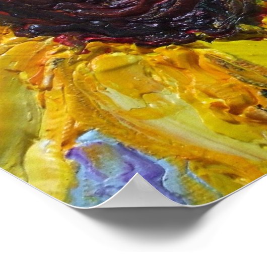 黄色ひまわりファインアートポスター ポスター (角)