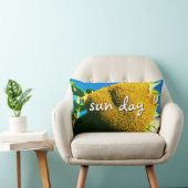 黄色ひまわりフォトサンデイスクリプはっきりしたト ランバークッション (椅子)