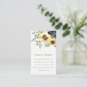 黄色ひまわりフローラディスプレイシャワー赤ちゃんシャワー エンクロージャーカード (スタンド正面)