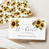 黄色ひまわりフローラ結婚のウェブサイト エンクロージャーカード