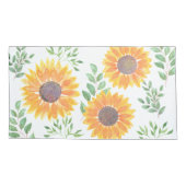 黄色ひまわりフローラ 枕カバー (裏面)