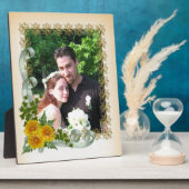 黄色ひまわりポートレート写真プラーク フォトプラーク (側面)