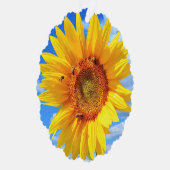 黄色ひまわりミツバチのクリスマスオーナメントカード オーナメントカード (右)