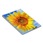 黄色ひまわりミツバチ手帳 ノートブック (右側)