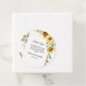 黄色ひまわりユーカリ結婚ストライト フェイバータグ (インサイチュ)