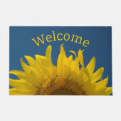 黄色ひまわりライジングウェルカム ドアマット (正面)