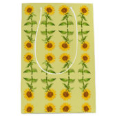 黄色ひまわり中抱き枕 ミディアムペーパーバッグ (正面)