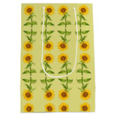 黄色ひまわり中抱き枕 ミディアムペーパーバッグ (裏面)