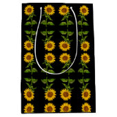 黄色ひまわり中抱き枕 ミディアムペーパーバッグ (正面)