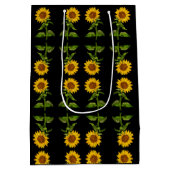 黄色ひまわり中抱き枕 ミディアムペーパーバッグ (裏面)
