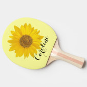 黄色ひまわり名前をカスタムする 卓球ラケット (横)
