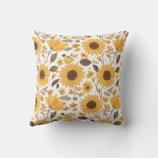 黄色ひまわり型枕 クッション (裏面)