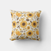 黄色ひまわり型枕 クッション (正面)