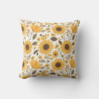 黄色ひまわり型枕 クッション