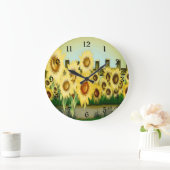 黄色ひまわり時計 ラージ壁時計 (ホーム)