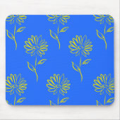 黄色ひまわり模様 マウスパッド (正面)