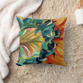 黄色ひまわり水彩オリジナルアート絵画 クッション (ブランケット)