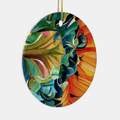 黄色ひまわり水彩オリジナルアート絵画 セラミックオーナメント (右)