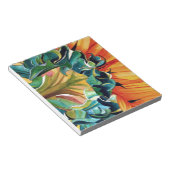 黄色ひまわり水彩オリジナルアート絵画 ノートパッド (アングル)