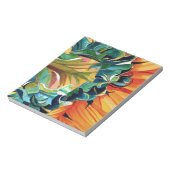 黄色ひまわり水彩オリジナルアート絵画 ノートパッド (回転)