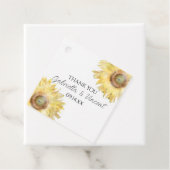 黄色ひまわり水彩メッセージカード フェイバータグ (インサイチュ)