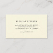 黄色ひまわり水彩ロゴかわいらし 名刺 (裏面)