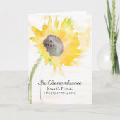 黄色ひまわり水彩葬式 プログラム (正面)