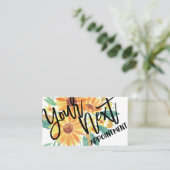 黄色ひまわり水彩 予約カード (スタンド正面)