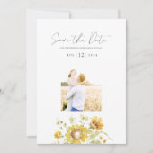 黄色ひまわり水結婚色の写真 セーブザデート (正面)