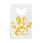 黄色ひまわり犬のポープリント クレジットカード栓抜き (裏面)