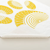 黄色ひまわり犬のポープリント シェルパブランケット (3/4)