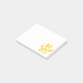 黄色ひまわり犬のポープリント ポストイット (アングル)