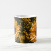 黄色ひまわり独身のコーヒーカップマグカップ コーヒーマグカップ (中央)