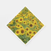 黄色ひまわり畑 スタンダードランチョンナプキン (角)