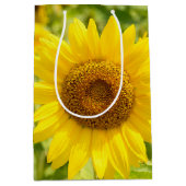 黄色ひまわり畑 ミディアムペーパーバッグ (正面)