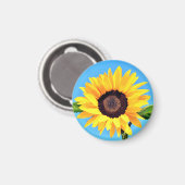 黄色ひまわり磁石 マグネット (正面/裏面)