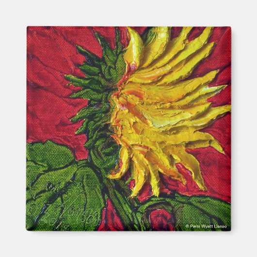 黄色ひまわり磁石 マグネット (正面)