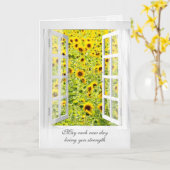 黄色ひまわり窓同情カード カード (黄色い花)
