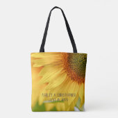 黄色ひまわり素朴の写真カントリー母花嫁 トートバッグ (裏面)