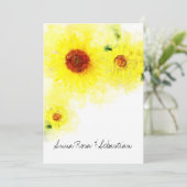 *~*黄色ひまわり素朴の国の結婚式 招待状 (スタンド正面)