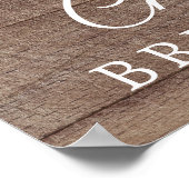 黄色ひまわり素朴ブライダルシャワーウェルカムサイン ポスター (角)