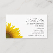 黄色ひまわり素朴植物学 名刺 (正面)