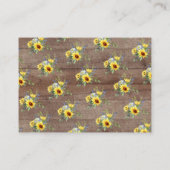 黄色ひまわり素朴赤ちゃんシャワーおむつラッフル エンクロージャーカード (裏面)