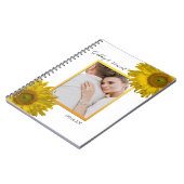 黄色ひまわり結婚の写真 ノートブック (左側)