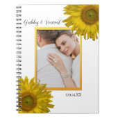 黄色ひまわり結婚の写真 ノートブック (正面)