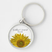 黄色ひまわり結婚の キーホルダー (正面)