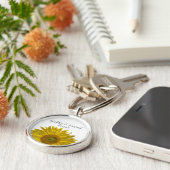 黄色ひまわり結婚の キーホルダー (側面)