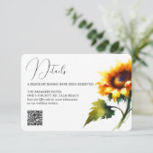 黄色ひまわり結婚クリスチャン挿入カード エンクロージャーカード (スタンド正面)
