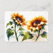 黄色ひまわり結婚クリスチャン挿入カード エンクロージャーカード (裏面)